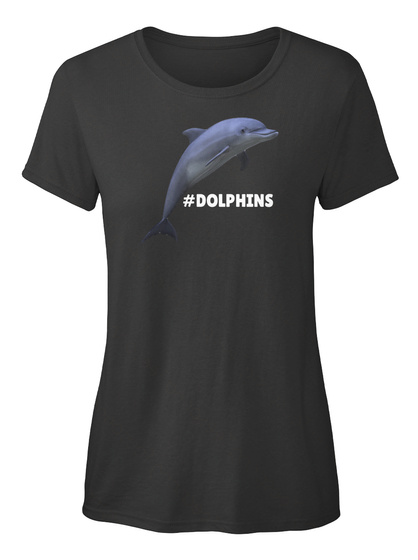 #Dolphins Black T-Shirt Front