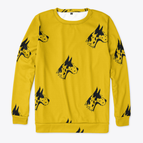 Yellow Great Dane Pattern Sweatshirt Standard T-Shirt Front