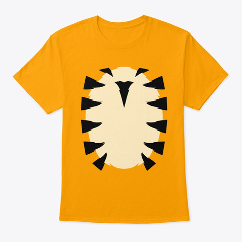 Tiger Costume Halloween Orange  Gold T-Shirt Front