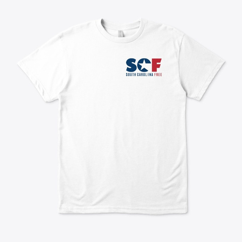 South Carolina Free White T-Shirt Front