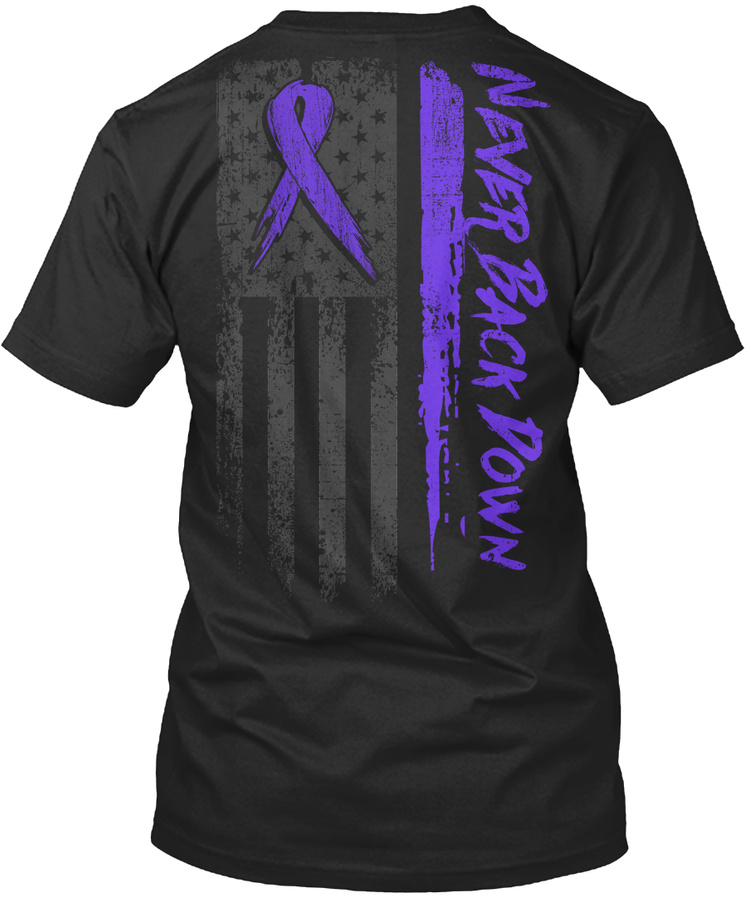 Pancreatic Cancer Never Back Down Unisex Tshirt