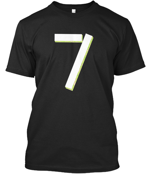 7 Black T-Shirt Front