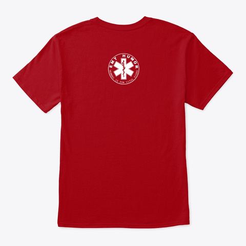 Paramedic Word Shirt Deep Red T-Shirt Back