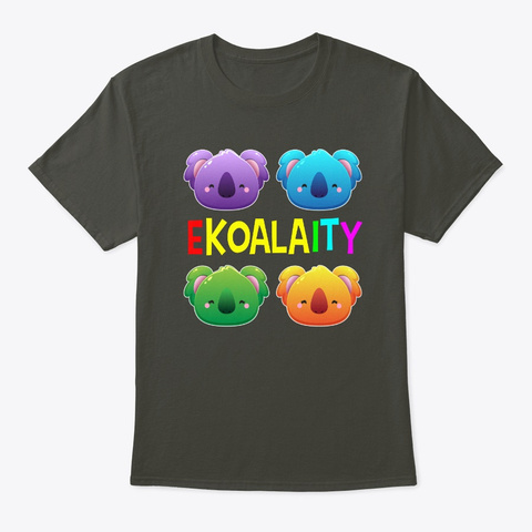 Ekoalaity Koala Pride Lgbt Gay Pride Smoke Gray T-Shirt Front