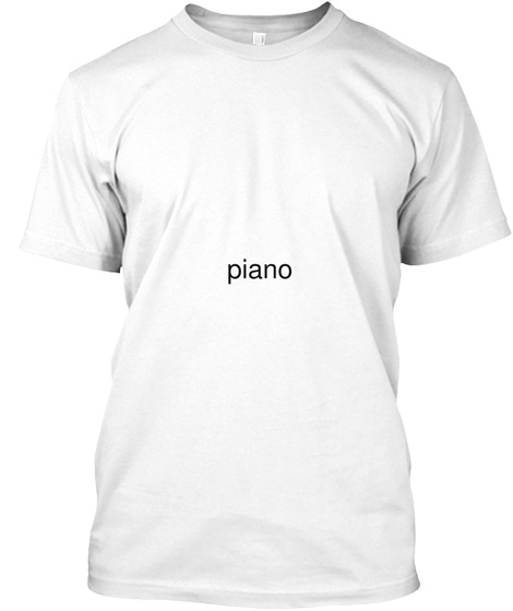 Piano White T-Shirt Front