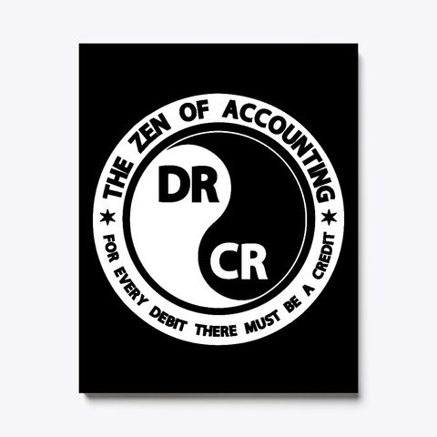 Accounting   Canvas Black T-Shirt Front