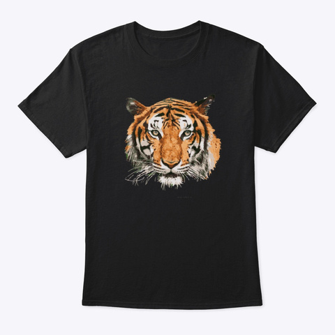 Tiger Apparel Black T-Shirt Front