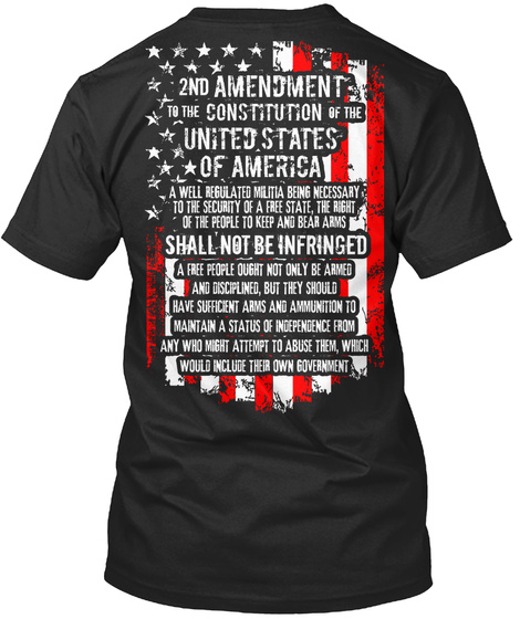 2nd Amendment To The Constitution Of USA Unisex Tshirt