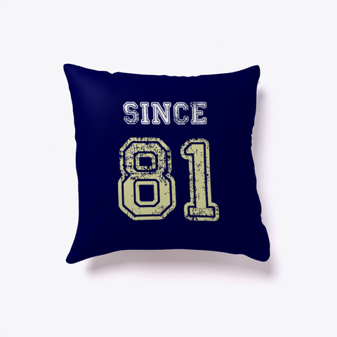Together Since 1981 Couple Sleep Pillow Dark Navy T-Shirt Front