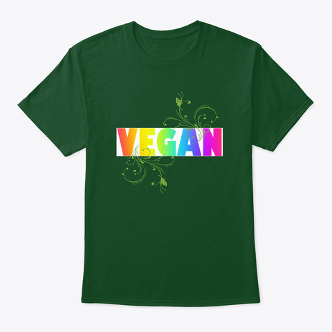 Vegan Tie Die Deep Forest T-Shirt Front