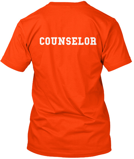 Counselor Orange T-Shirt Back