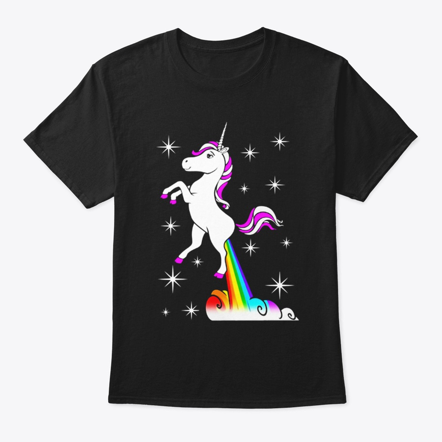 Unicorn Farting Rainbow T-Shirt Unisex Tshirt