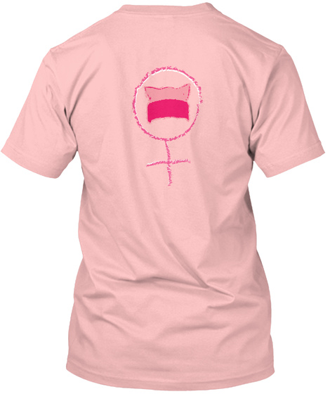 Nevertheless, She Persisted! Pink Pale Pink T-Shirt Back
