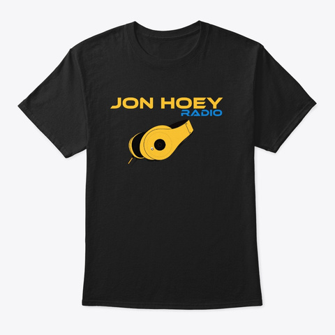 Jon Hoey Radio Black T-Shirt Front