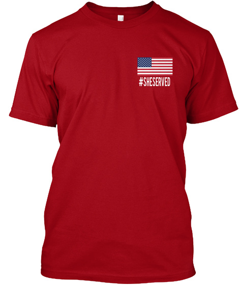 #Sheserved Deep Red T-Shirt Front