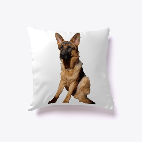 Brian | Adult Gsd Pillow White T-Shirt Front
