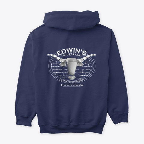 Edwin's Pours Hoodie Navy T-Shirt Back