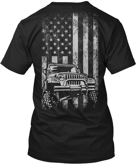 Vintage Military Veteran Jeep Flag shirt Unisex Tshirt