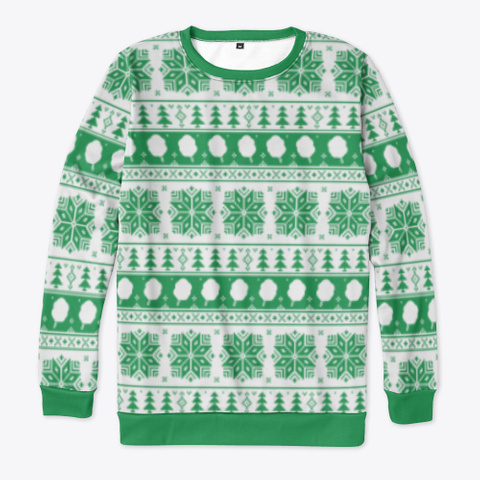 Iamcandyfloss Holiday Sweater Green Green T-Shirt Front