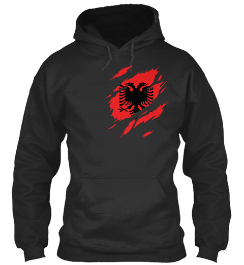 Albania In My Heart   Limited Edition Jet Black T-Shirt Front