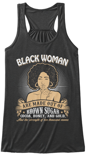 Black Girls   Made Of!   Last Chance!!! Dark Grey Heather T-Shirt Front