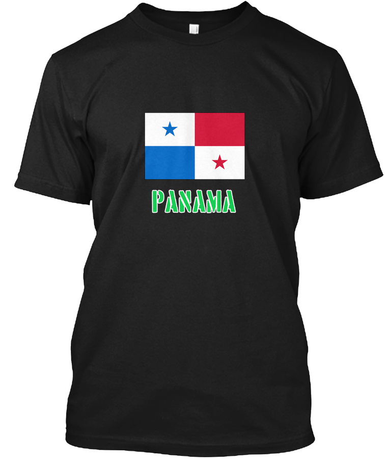 Panama Flag Stencil Green Design Unisex Tshirt