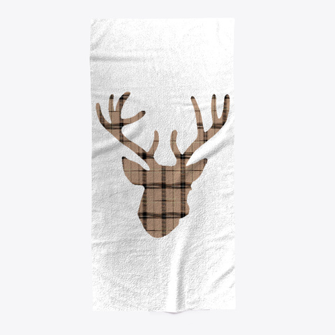 Deer Head   Brown Plaid Standard áo T-Shirt Front