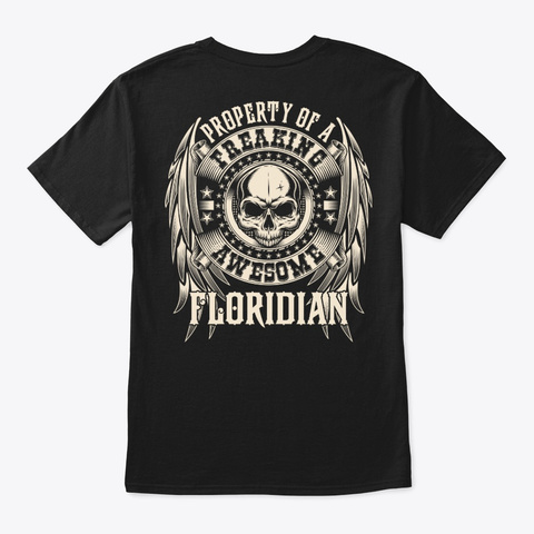 Awesome Floridian Shirt Black T-Shirt Back