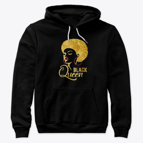 Black Queen Hoodie Black T-Shirt Front