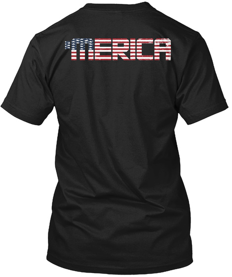 Merica Black T-Shirt Back