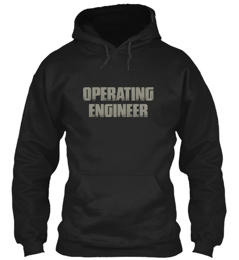 Operating Engineer Black T-Shirt Front