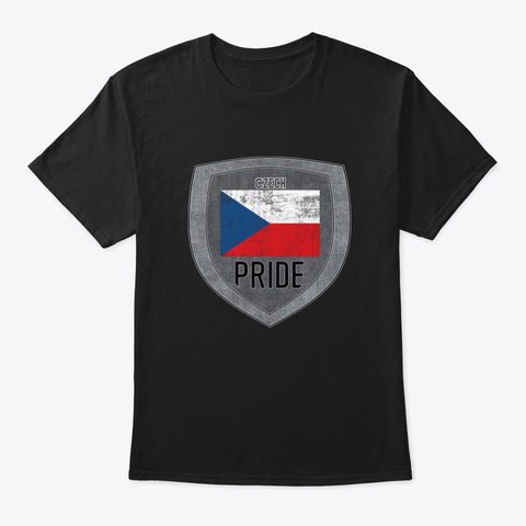 Czech Republic   Czech Pride Black T-Shirt Front