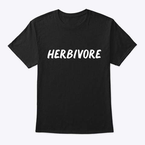 Herbivore Vegan Vegetarian Plant Based Black T-Shirt Front