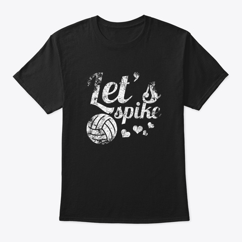 Volleyball Spiking Schmetterball Black T-Shirt Front
