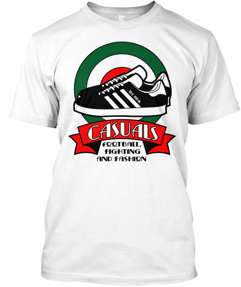 Causals Football Fighting And Fashion White áo T-Shirt Front