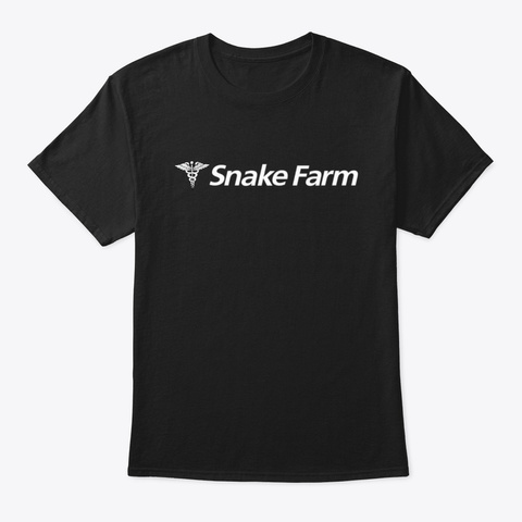 Snake Farm Insurance Black T-Shirt Front
