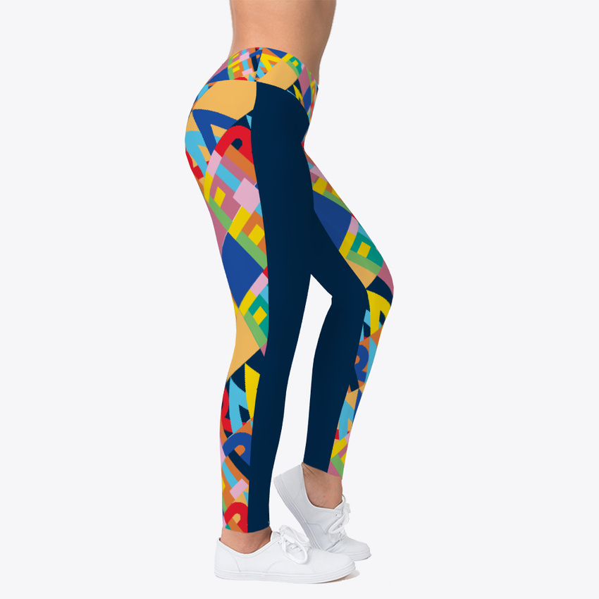 Unique Cute Multicolor Women's Print Fitness Stretch *Leggings* Yoga ...