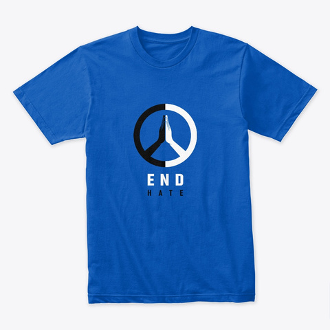 End Hate: M/W Options Royal T-Shirt Front