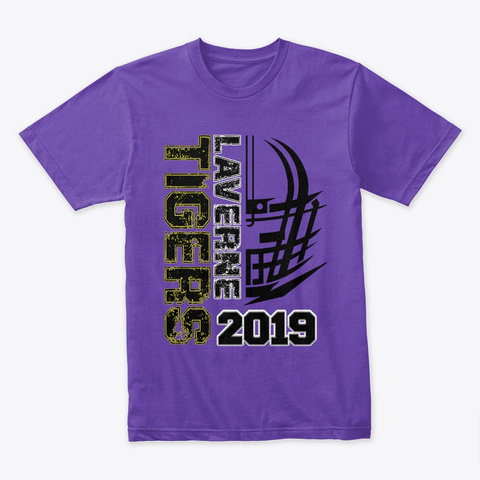 Laverne Tigers   In Your Face Purple Rush T-Shirt Front