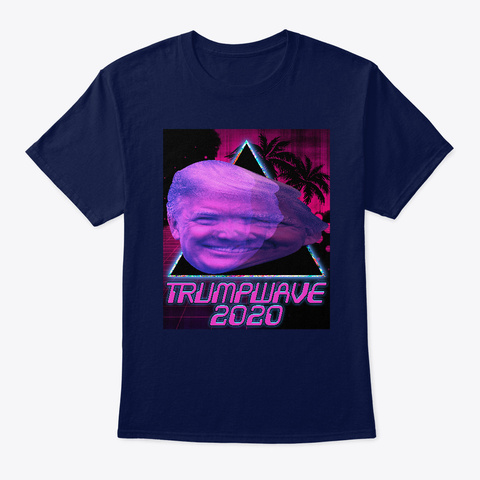 Trumpwave T Shirt : Vaporwave Shirt Navy Kaos Front