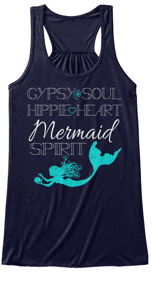 Gypsy Soul Hippie Heart Mermaid Spirit Midnight T-Shirt Front