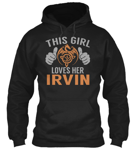 Loves Irvin   Name Shirts Black T-Shirt Front