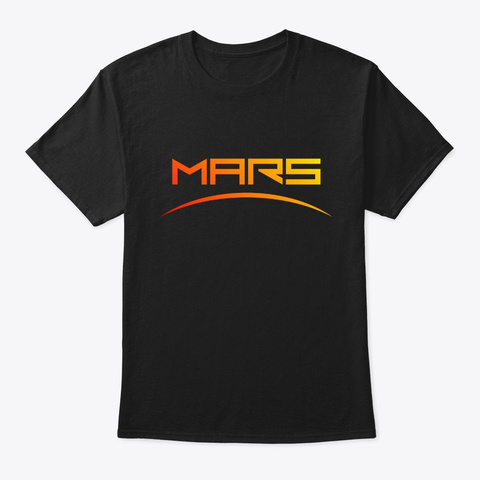 Mars Exploration Black T-Shirt Front