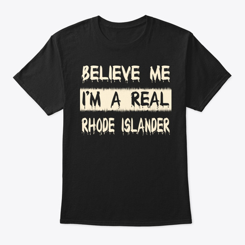 Real Rhode Islander Tee Black áo T-Shirt Front