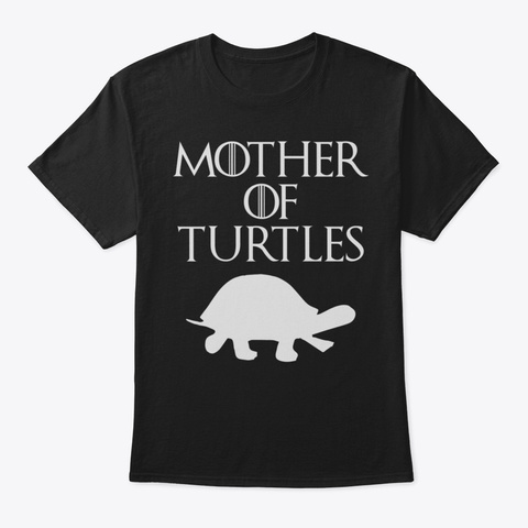 Cute  Unique White Mother Of Turtle Tshi Black áo T-Shirt Front