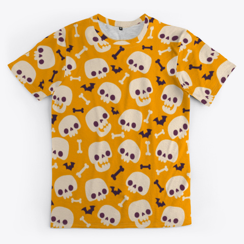 Fun Skulls Bats Bones Halloween Cute Standard T-Shirt Front