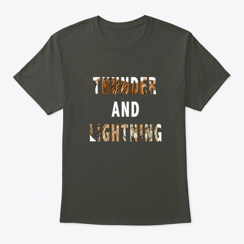 Thunder And Lightning Smoke Gray T-Shirt Front