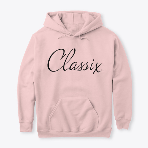 Classix Swish Series Hoodie Baby Pink T-Shirt Front