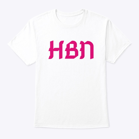 Hbn High Pink  White T-Shirt Front