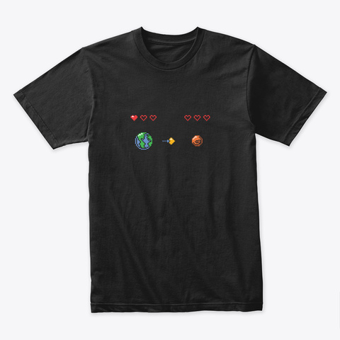 Heart Of Gold 🚀 #Sfsf Black T-Shirt Front